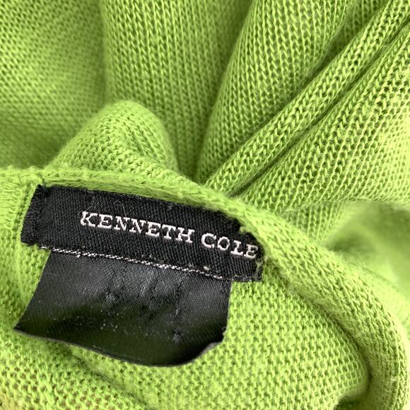 Kenneth Cole Women's S/M Hi Low Crew Neck Sweater Long Sleeve Green - Picture 5 of 5